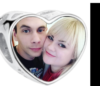 Charms • Zawieszka ze zdjęciem i grawerem • Serce ażurowe 1