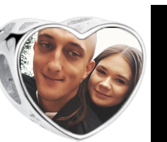 Charms • Zawieszka ze zdjęciem i grawerem • Serce ażurowe 2