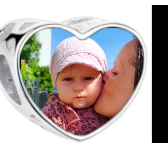 Charms • Zawieszka ze zdjęciem i grawerem • Serce ażurowe 2
