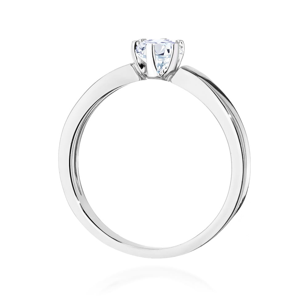 Pierścionek zaręczynowy z białego złota z brylantem 0.25 ct 1