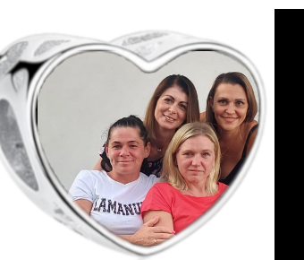 Charms • Zawieszka ze zdjęciem i grawerem • Serce ażurowe 2