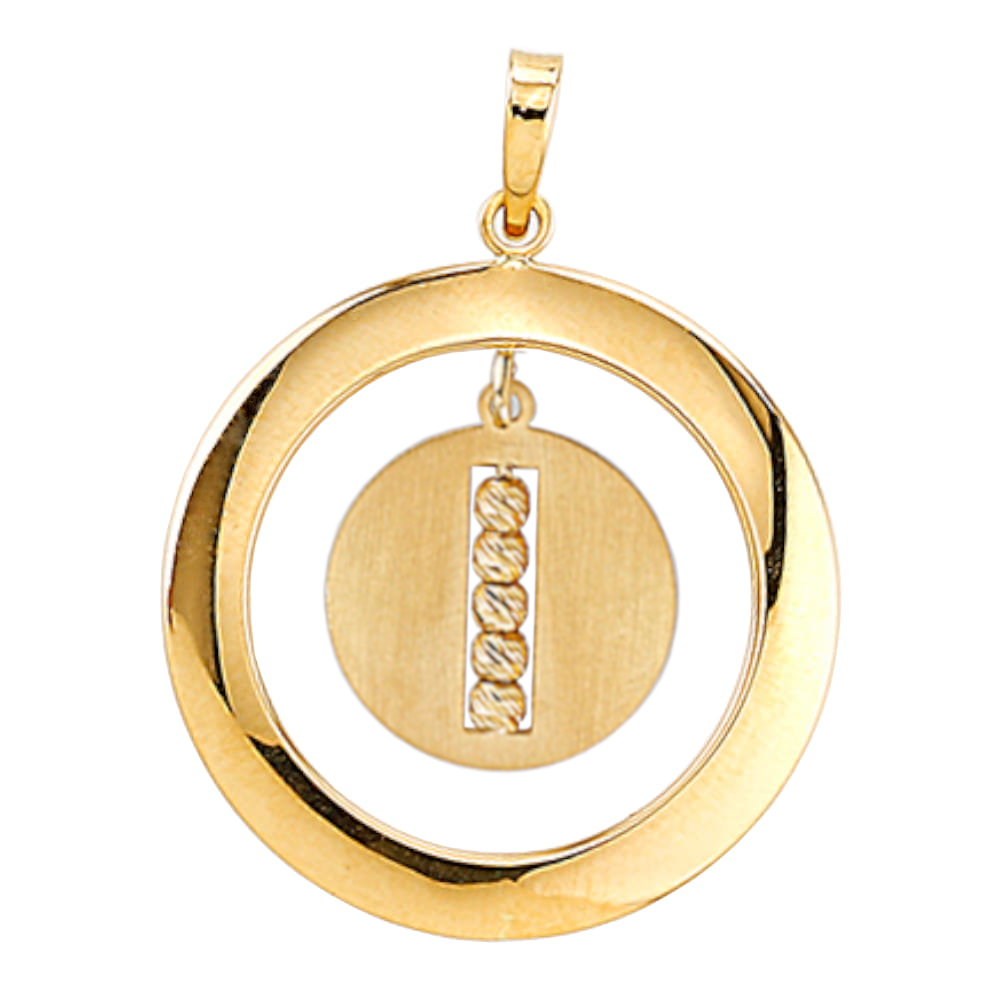 Zawieszka złota kółko z diamentowanymi kulkami FUG6-17-Z00308-2 1