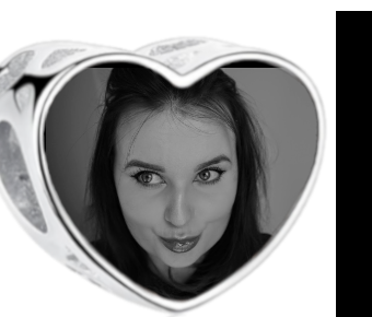 Charms • Zawieszka ze zdjęciem i grawerem • Serce ażurowe 2
