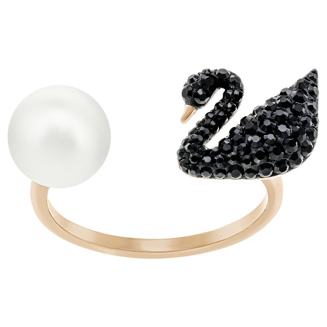 Pierścionek Swarovski • Iconic Swan Ring Black 5296471 1
