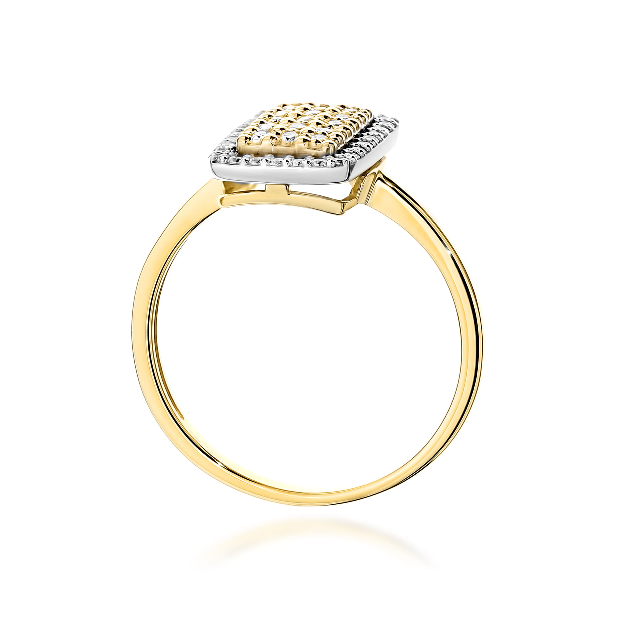 Pierścionek zaręczynowy z żółtego złota z brylantami 0.27ct 4