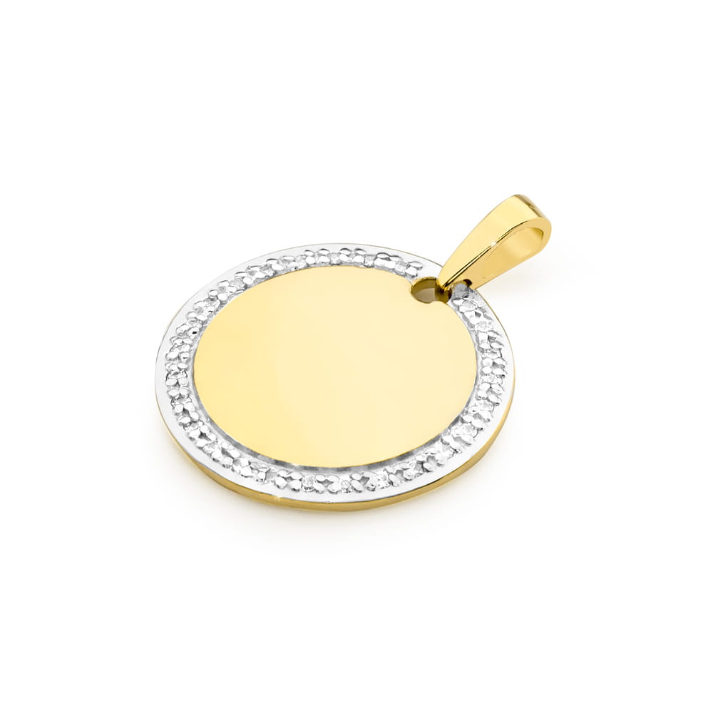 Zawieszka z żółtego złota z brylantem 0.13 FZ505-585-B0.13 2