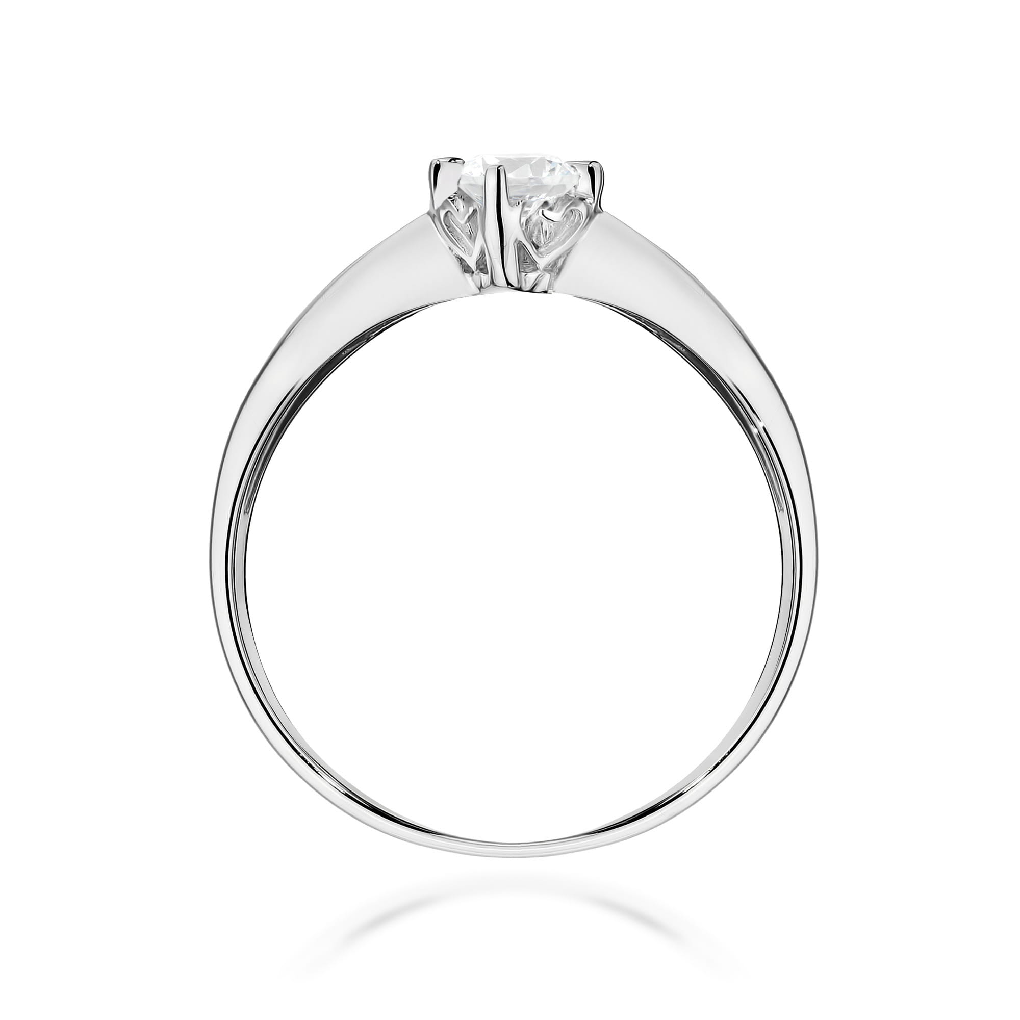Pierścionek zaręczynowy z białego złota z diamentem laboratoryjnym 0.15ct 1