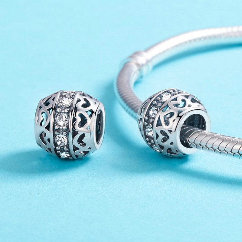 Charms Ażurowe serca z cyrkoniami FUG0325 2