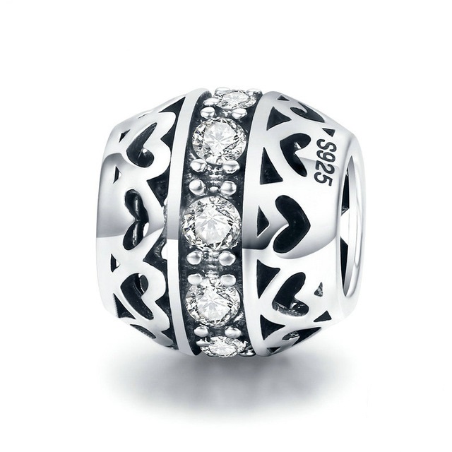 Charms Ażurowe serca z cyrkoniami FUG0325 1