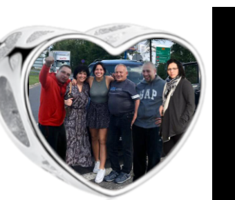 Charms • Zawieszka ze zdjęciem i grawerem • Serce ażurowe 1