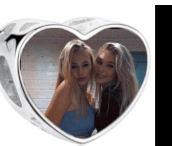 Charms • Zawieszka ze zdjęciem i grawerem • Serce ażurowe 1
