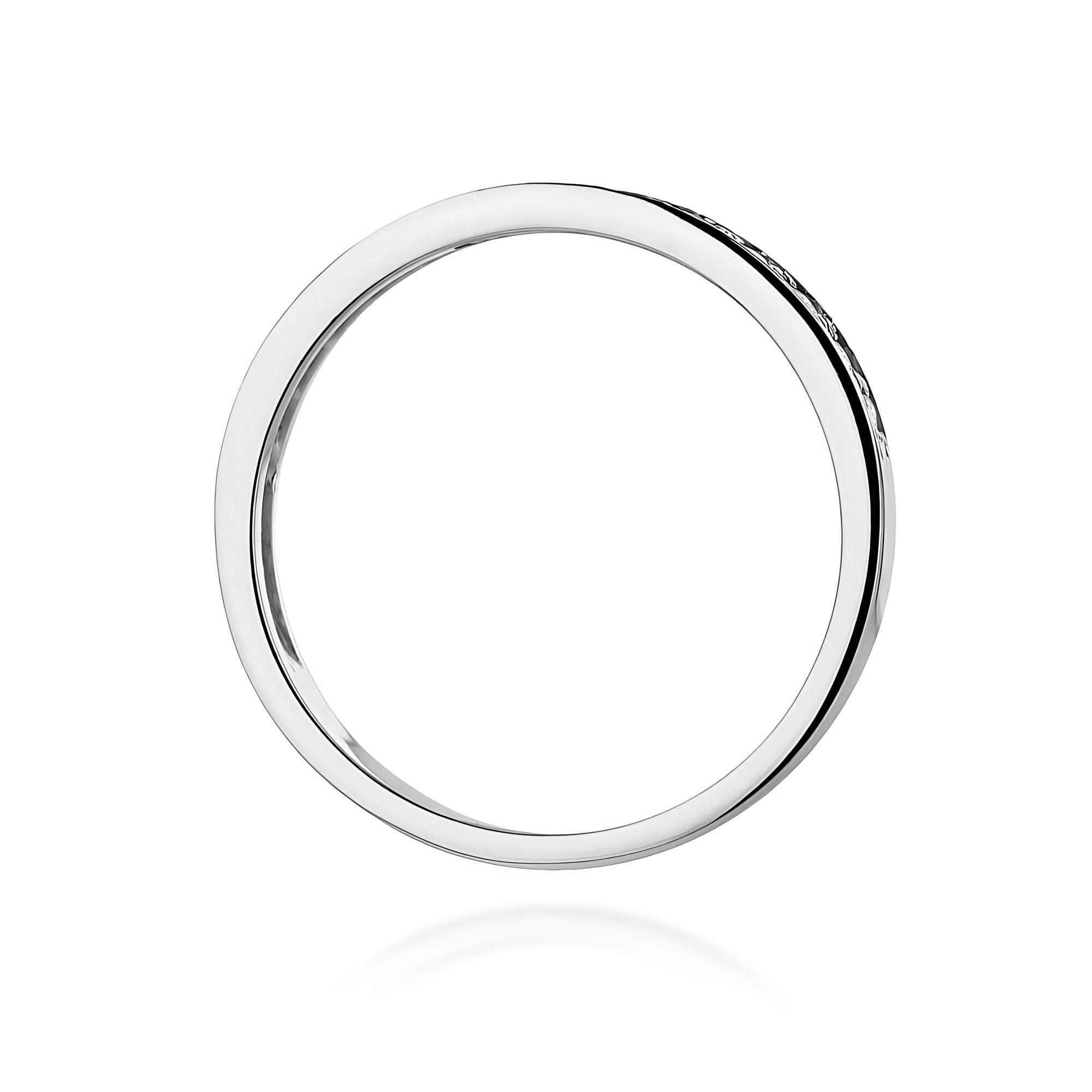 Pierścionek obrączka z białego złota z diamentami laboratoryjnymi 0.20ct 4