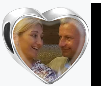 Charms • Zawieszka ze zdjęciem i grawerem • Serce 2