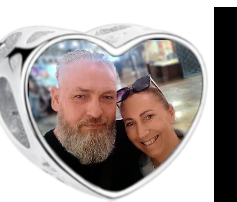 Charms • Zawieszka ze zdjęciem i grawerem • Serce ażurowe 2