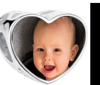 Charms • Zawieszka ze zdjęciem i grawerem • Serce ażurowe 2