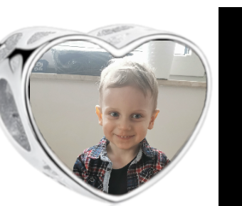 Charms • Zawieszka ze zdjęciem i grawerem • Serce ażurowe 2