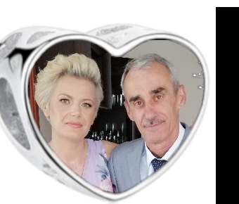 Charms • Zawieszka ze zdjęciem i grawerem • Serce ażurowe 2