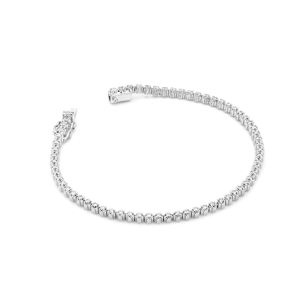 Złota bransoletka z białego z diamentami FB27891-B585-B0.93 2