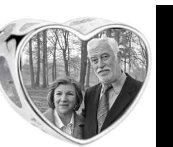 Charms • Zawieszka ze zdjęciem i grawerem • Serce ażurowe 2