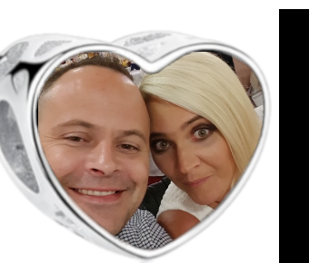 Charms • Zawieszka ze zdjęciem i grawerem • Serce ażurowe 2