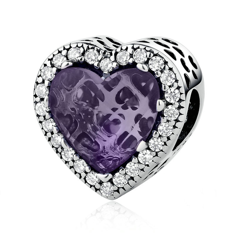 Charms Fioletowe serce FUG0160 3