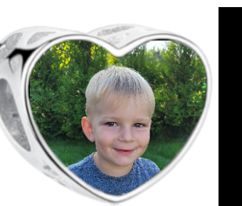 Charms • Zawieszka ze zdjęciem i grawerem • Serce ażurowe 2