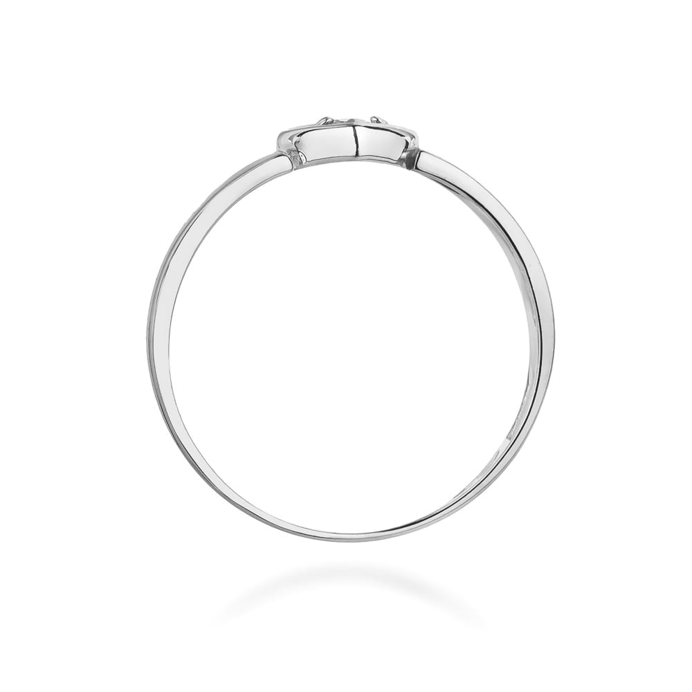 Pierścionek zaręczynowy z białego złota z brylantem 0.04ct 4