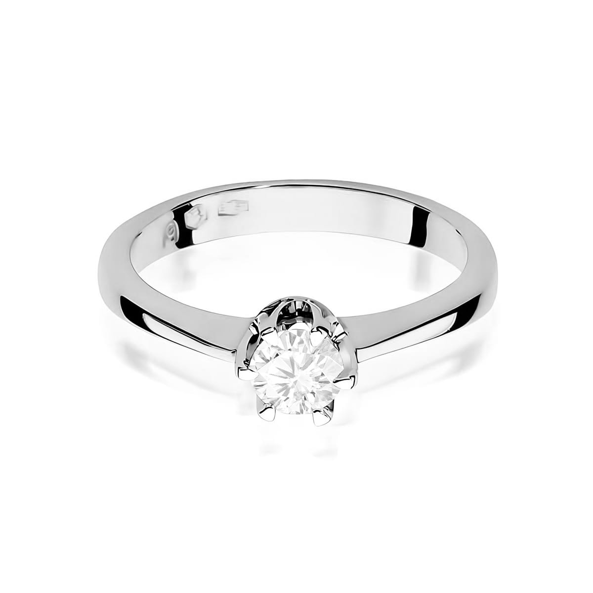 Pierścionek zaręczynowy z białego złota z diamentem laboratoryjnym 0.25ct 3