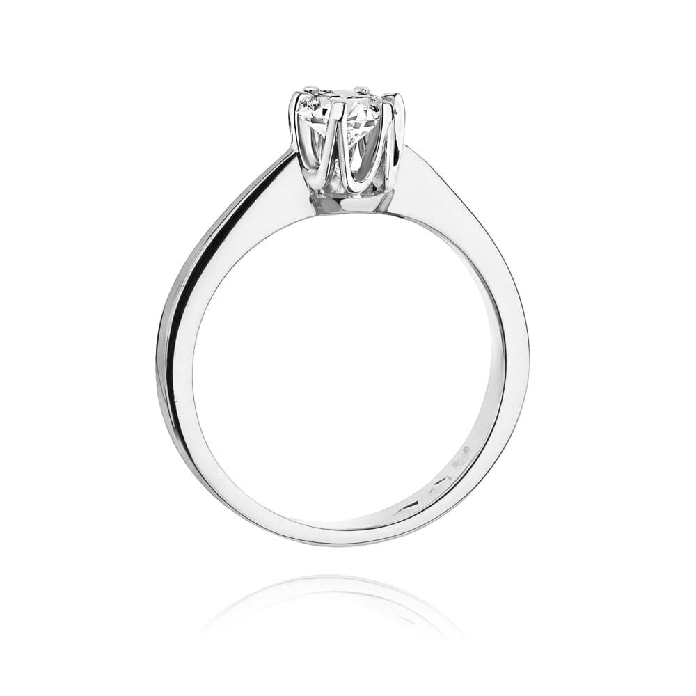 Pierścionek zaręczynowy z białego złota z diamentem laboratoryjnym 0.25ct 1