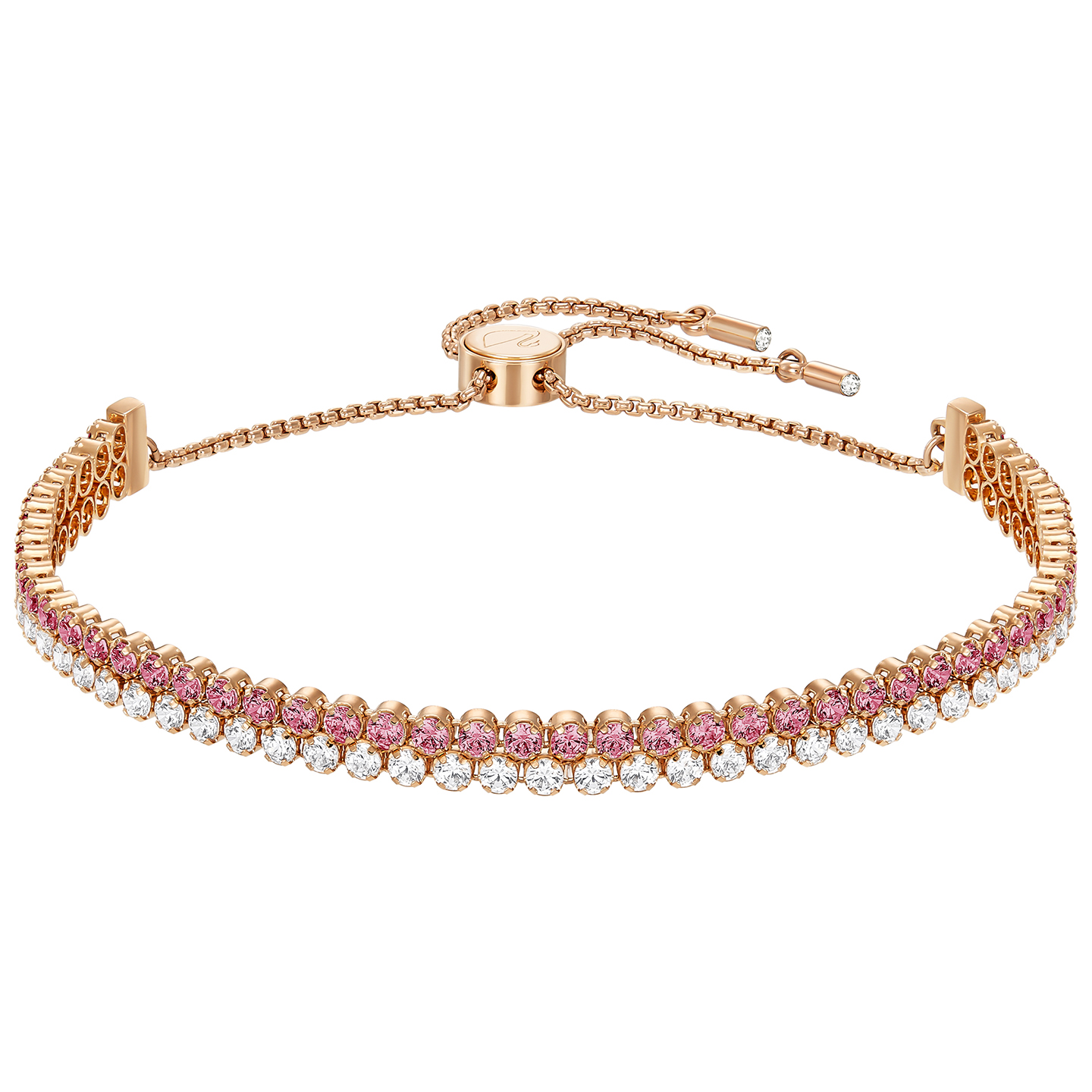 Bransoletka SWAROVSKI • Subtle Double Bracelet, Pink, Rose Gold Plating 5224179 1