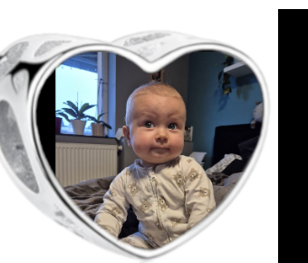 Charms • Zawieszka ze zdjęciem i grawerem • Serce ażurowe 2