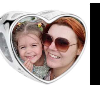 Charms • Zawieszka ze zdjęciem i grawerem • Serce ażurowe 2