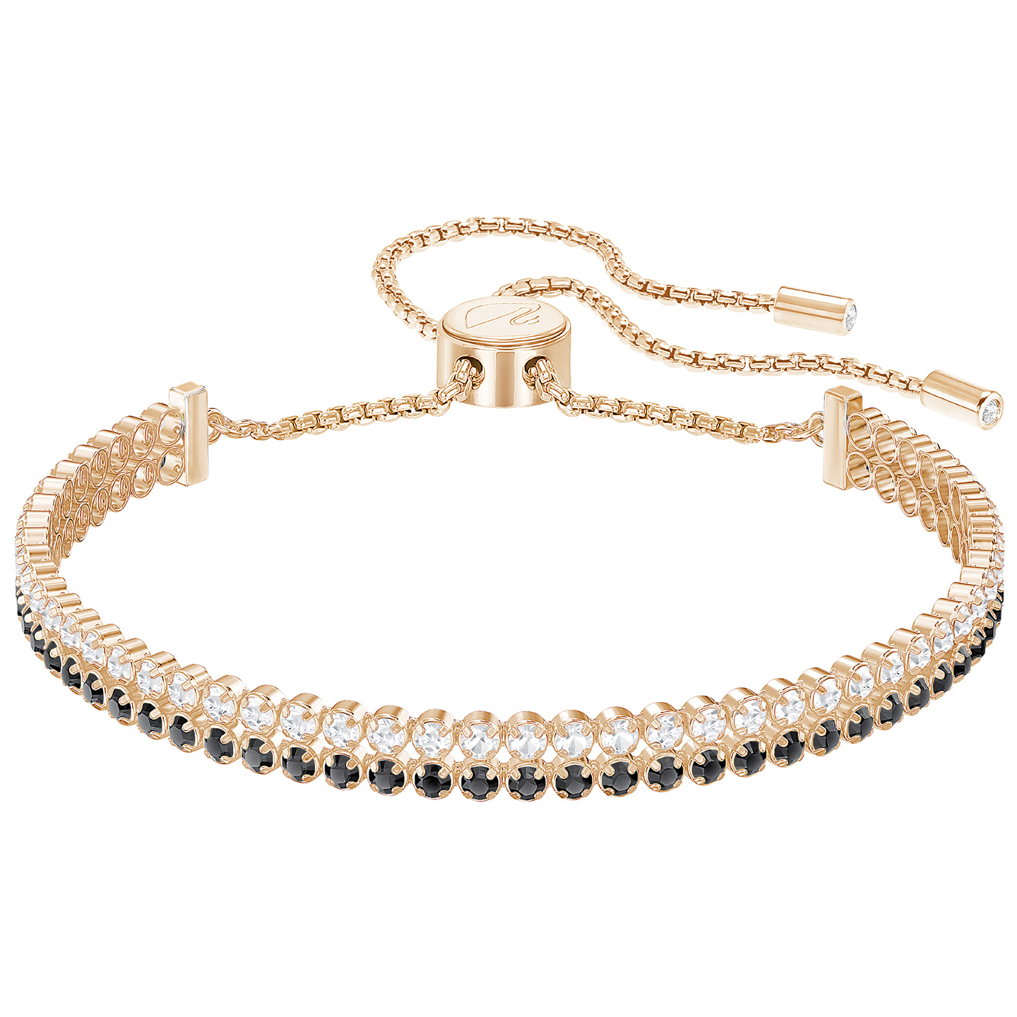 Bransoletka SWAROVSKI • Subtle Bracelet, Black, Rose gold plating 5352092 1