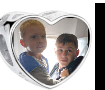 Charms • Zawieszka ze zdjęciem i grawerem • Serce ażurowe 2