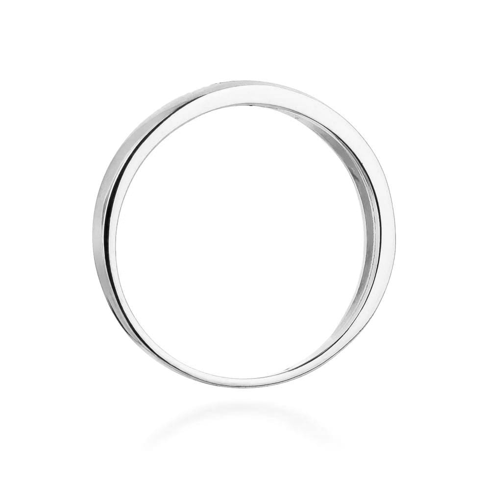 Pierścionek zaręczynowy z białego złota z czarnymi diamentami 0.044ct 1