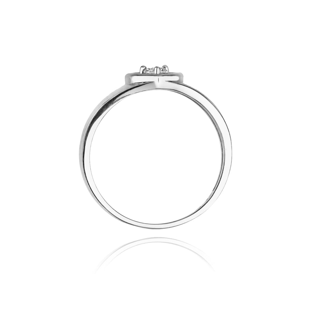 Pierścionek zaręczynowy z białego złota z brylantami 0.12 ct 4