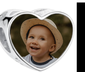 Charms • Zawieszka ze zdjęciem i grawerem • Serce ażurowe 1