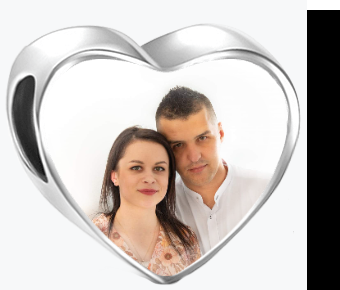 Charms • Zawieszka ze zdjęciem i grawerem • Serce 2