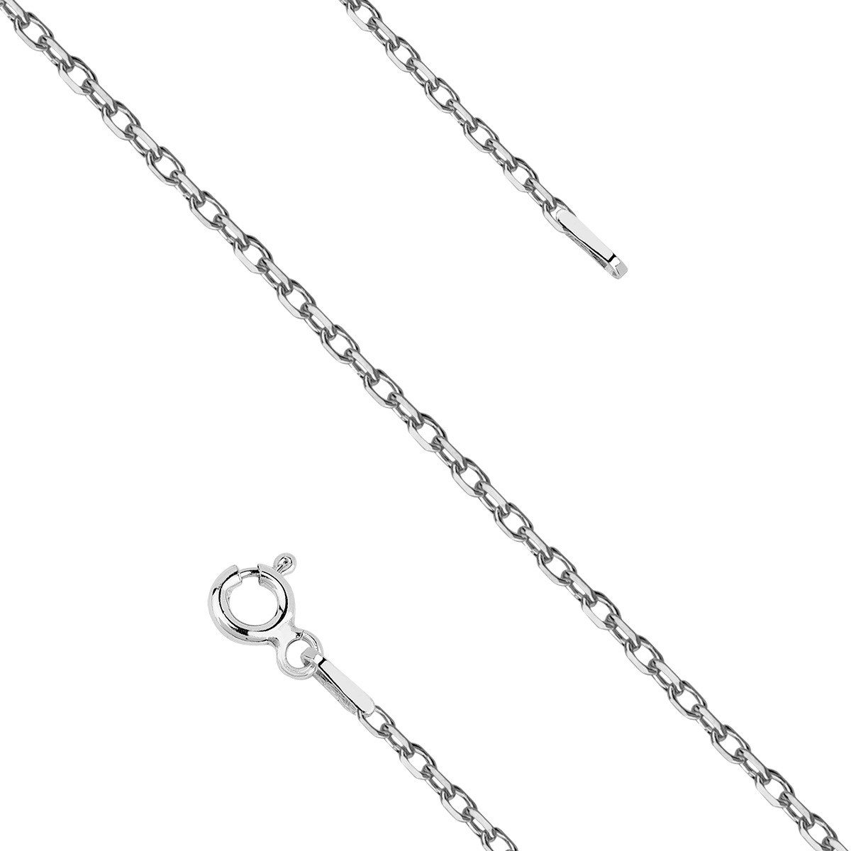 Srebrny łańcuszek rolo diamentowany 45cm FUG70ARD4R/45 2