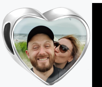 Charms • Zawieszka ze zdjęciem i grawerem • Serce 2