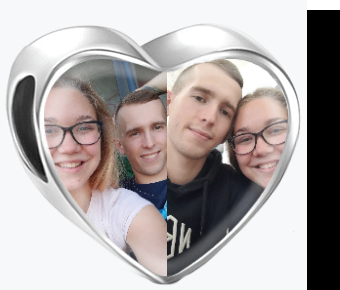 Charms • Zawieszka ze zdjęciem i grawerem • Serce 2