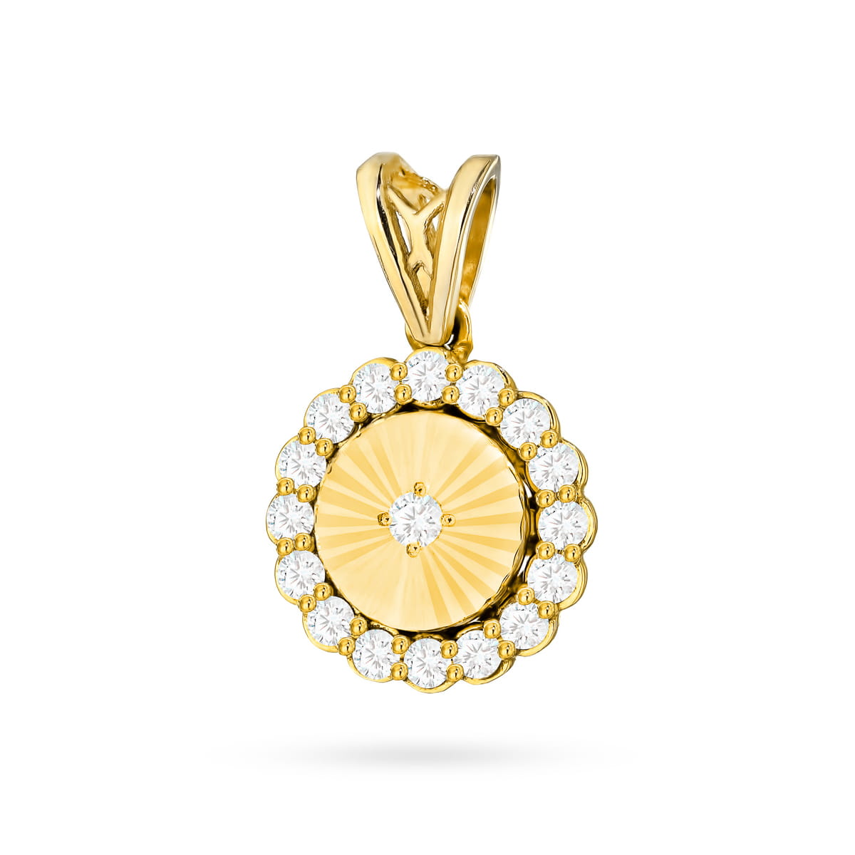 Zawieszka z żółtego złota z brylantem 0.24 ct FZ0515-585-B0.24 1
