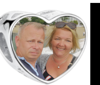 Charms • Zawieszka ze zdjęciem i grawerem • Serce ażurowe 2