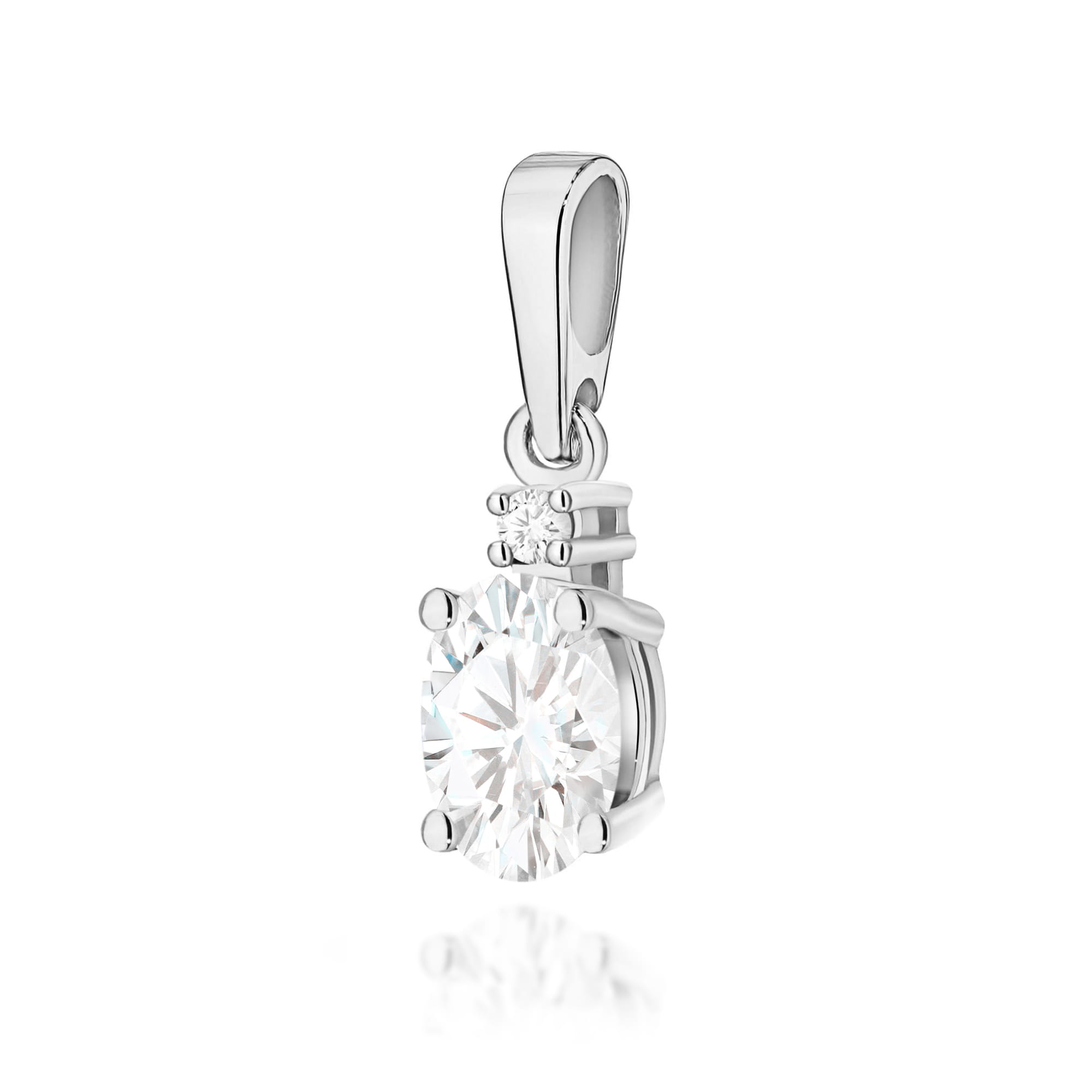 Zawieszka z białego złota z diamentem laboratoryjnym FZ001-B585-LD0.42 1