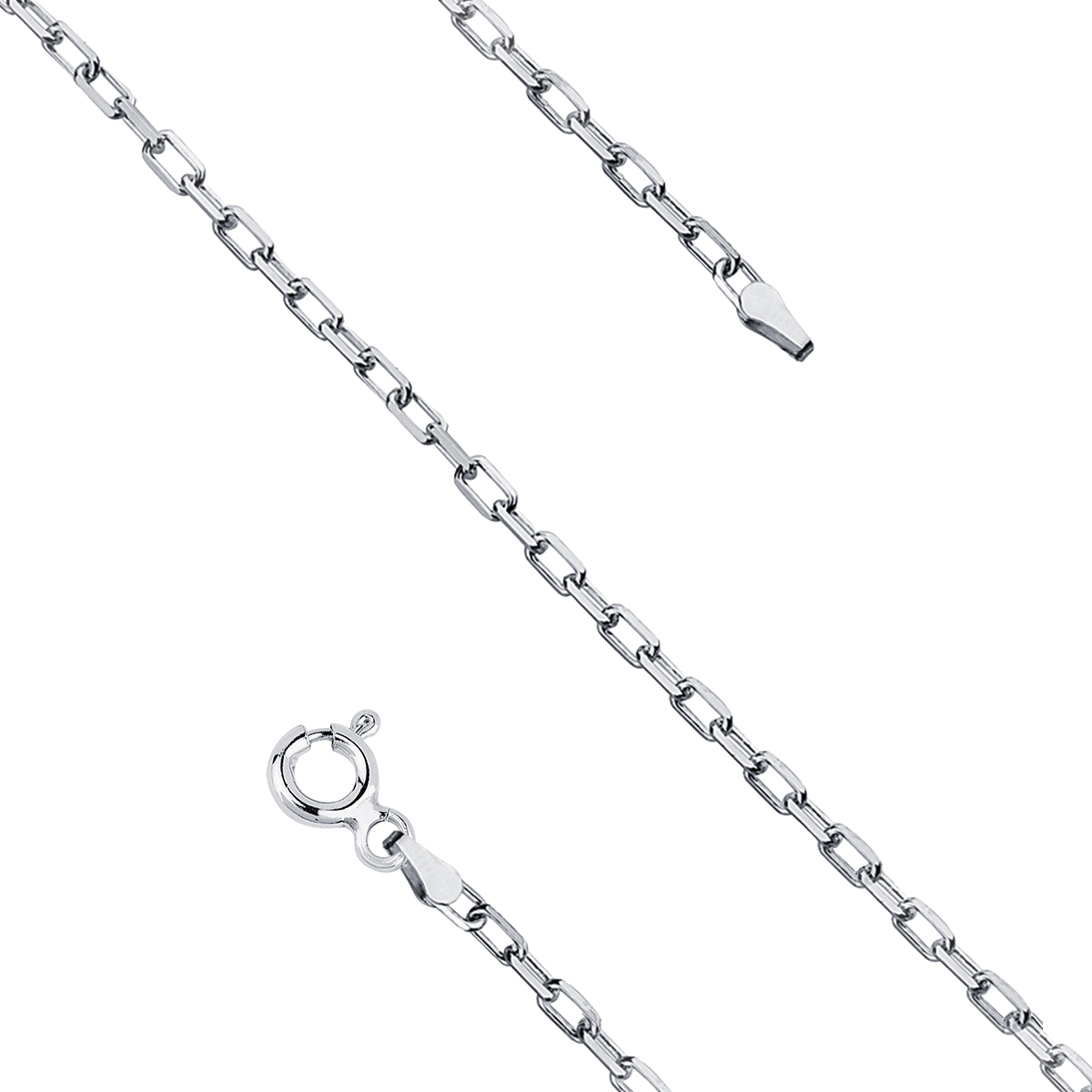 Srebrny łańcuszek ankier diamentowany 50 cm FUG70AD4R/50 2