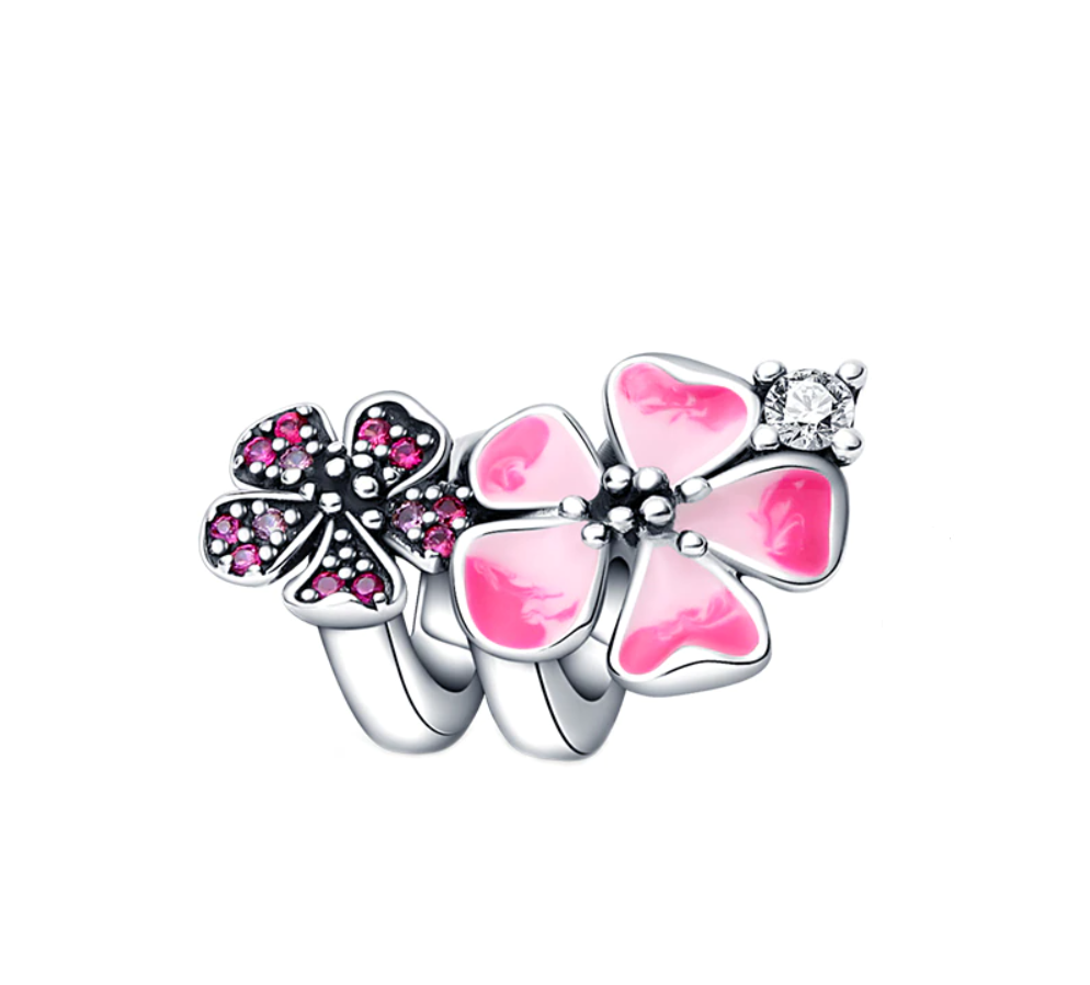 Charms Różowy Kwiat METFUG002 3