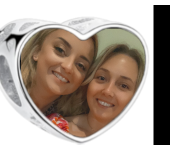 Charms • Zawieszka ze zdjęciem i grawerem • Serce ażurowe 2