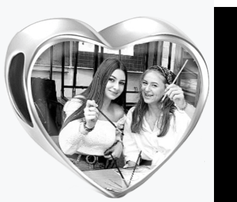 Charms • Zawieszka ze zdjęciem i grawerem • Serce 2