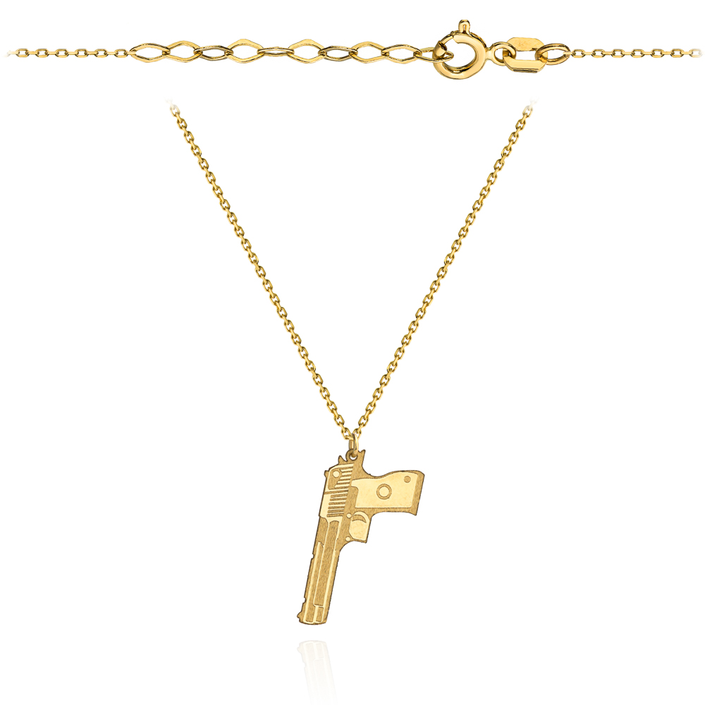Naszyjnik złoty celebrytka pistolet FUG3-4-CN00297-2 1