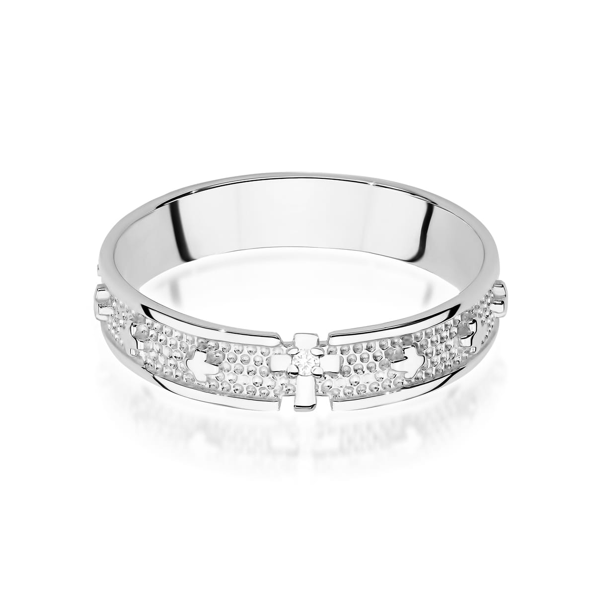 Pierścionek różaniec na palec z diamentem 0.0086 ct F580-B585-B0.0086 1